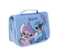 Disney Stitch Borsa da Toilette, Design con Vari Scomparti, Borsa da Viaggio, Set di Bellezza Stitch, Regalo per Ragazze, Donne e Adolescenti