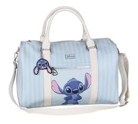 Disney Stitch Borsa da viaggio per giovani, borsa da turista, bagaglio a mano per aerei, blu 41x20x26cm (Stitch)