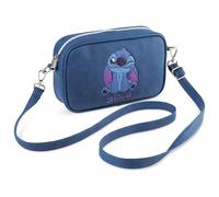 Disney Stitch Borsetta Borsa Tracolla con Cinturino Regolabile Bambina - Regali per Ragazze(Blu)
