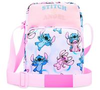 Disney Stitch Borsetta Bambina Adolescenti Borsa Tracolla con Cinturino Regolabile per Giornate Shopping Regalo Ragazza (Rosa Stitch Angel)