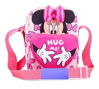 Disney Stitch Borsetta Bambina Adolescenti Borsa Tracolla con Cinturino Regolabile per Giornate Shopping Regalo Ragazza (Rosa Minnie)
