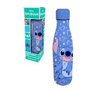Disney Stitch Bottiglia Riutilizzabile, Bottiglia D'acqua in Acciaio Inossidabile per Ragazze, Borraccia da Viaggio con Design Stitch e Angel, Capacità 500 ml (Blu, 500 ml)