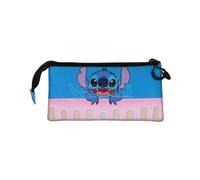 Disney Lilo e Stitch Cake-Astuccio Triplo, Blu, 23 x 11 cm