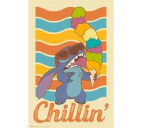 Disney Stitch Chill Grande Poster 61x91.5cm/61x91.4cm Bambini Muro Art Nuovo