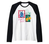 Disney Stitch Christmas Mingle and Jingle Holiday Stamps Maglia con Maniche Raglan