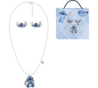 Disney Stitch, collana e orecchini per bambini con ciondolo a tema e catena regolabile in confezione regalo | Set di bigiotteria ufficiale per bambine dai 3 anni