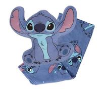 Disney Stitch Disney - Cuscino e plaid 2 in 1 - Plaid morbido e soffice in un cuscino - 100% poliestere - 200 GSM - Blu