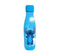 Disney Stitch e Angel Bottiglia Riutilizzabile per Ragazze, Bottiglia D'acqua Design in Acciaio Inossidabile, Borraccia da Viaggio, Capacità 500 ml (Blu)