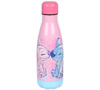 DISNEY Stitch e Angel Bottiglia termica in acciaio, bottiglia, rosa 500ml (B)