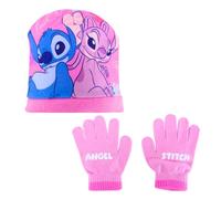 Disney Stitch e Angel Cappello e Guanti per Ragazze, Cappello Invernale per Bambina, Regalo per Bambini