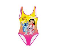 Disney Stitch e Angel Costume da Bagno per Ragazze, Design Lilo Stitch Angel e Scrump Costume Intero per Bambina, Taglie 6 ai 10 Anni (IT, età, 6 Anni, Regular, Arancia)