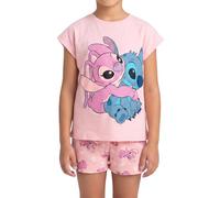 Disney Stitch e Angel Pigiama da Ragazze, Completo 2 Pezzi Maglietta Maniche Corte e Pantaloncini, Taglie 10 a 16 Anni