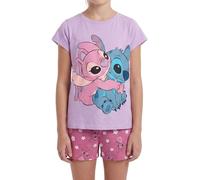 Disney Stitch e Angel Pigiama da Ragazze, Completo 2 Pezzi Maglietta Maniche Corte e Pantaloncini, Taglie 10 a 16 Anni
