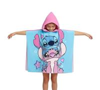 Disney Stitch e Angel Poncho da Bambina, Telo Mare, Asciugamano da Bagno con Cappuccio, Asciugamano da Nuoto per Ragazze