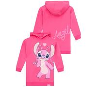 Disney Stitch Felpa Bambina | Stitch E Angel Felpa con Cappuccio | Lunga Maglioni Ragazza | Maglione Bambina | 5 E 13 Anni | Rosa 7-8 Anni