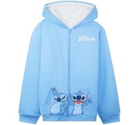 Disney Stitch Felpa con Cappuccio Bambina Adolescenti 6-14 Anni, Sherpa Pile Giacca Ragazza Incappucciato, Regalo Bambini (9-10 Anni, Blu Stitch)