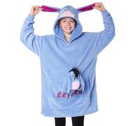 Disney Stitch Felpa Coperta Per Bambine - Felpa Oversize in Pile con Cappuccio Bambina Ragazze Angel Minnie Mickey Ih Oh (Blu Eeyore)