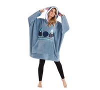 Disney Stitch Felpa Donna con Cappuccio Coperta Indossabile Oversize in Pile