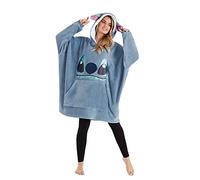 Disney Stitch Felpa Donna con Cappuccio Coperta Indossabile Oversize in Pile Ragazza Confortevole e Morbido Idea Regalo (Blu)