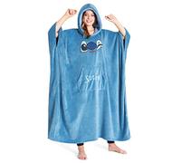 Disney Stitch Felpa Donna con Cappuccio Coperta Indossabile Oversize in Pile Ragazza Confortevole e Morbido Idea Regalo (Blu Lungo)