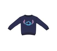 Disney Stitch Felpa per Ragazze, Maglione Design Classico, Pullover in Morbido Tessuto di Ciniglia per Bambina, Taglie 6 a 12 Anni (IT, età, 6 Anni, Regular, Blu)