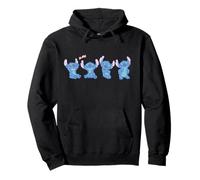 Disney Stitch Fluffy Aloha Vibes Cute Multi-Pose Felpa con Cappuccio