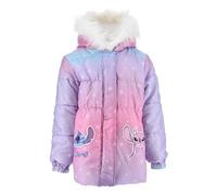 Disney Stitch Giacca per Ragazze, Caldo e Morbido Giubbotto Piumino Invernale, Cappotto con Cappuccio per Bambina, Taglia 8 Anni | Rosa