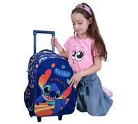 Disney Stitch Grande Zaino Trolley con Ruote Scuola Elementare Bambina Bambino