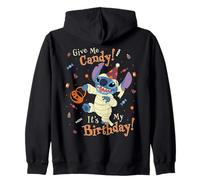 Disney Stitch Halloween Give Me Candy! It's My Birthday! Felpa con Cappuccio