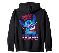 Disney Stitch Happy Birthday USA Independence Day 250 Years Felpa con Cappuccio