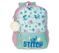 Disney Stitch Just Chill Zaino Scuola Verde 27x33x11 cm Poliestere by Joumma Bags, Verde, Taglia unica, Zaino scuola