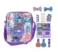 Disney Stitch La borsa a tracolla piena di trucco include lucidalabbra, smalto, fiocco per capelli e altro ancora! per ragazze, ideale per bambini dai 3 anni in su, perfetto per feste e rifacimenti