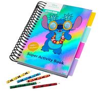 Disney Stitch Scrapbooking Kit - Album Fotografico Fai da Te + 1000 Adesivi Scrapbooking Matite Colorate Attivita Creative Per Bambini - Stitch Gadget Originale