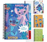 Disney Stitch Sticker Book per Ragazza Adolescenti con 28 Fogli Adesivi, 250+ Adesivi Scrapbooking, Set Creativo, Regali per Lei