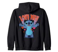 Disney Stitch "Love Me!!" Funny Valentine's Day Felpa con Cappuccio