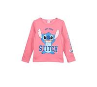 Disney Stitch - Maglia a maniche lunghe da bambina, Colore: rosa., 128