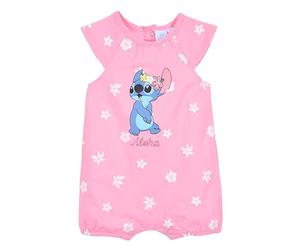 Disney Stitch Maglietta e Pantaloncini per Bambina, Design 'Aloha' Pigiama 2 Pezzi in Morbido Cotone per Piccola Neonato, Taglie 6 a 24 Mesi (IT, età, 12 Mesi, Rosa)