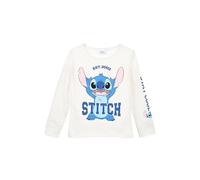 Disney Stitch Maglietta per Bambini a Maniche Lunghe, bianco, 104