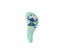DISNEY STITCH - Mini Spazzola Districante S - Districatura Divertente Senza Trazione - Setole Ultra Morbide Anti-Nodi - Manico a S Antiscivolo - Formato Tascabile - Design Colorato