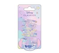 Disney Stitch - Mollette per capelli per ragazze, 5 cm, in metallo, antiscivolo, con stampa, accessori per capelli alla moda, 6 fermagli per capelli