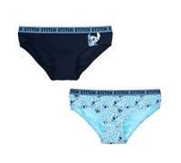 Disney Stitch Mutandine da Donna, Confezione da 2 in Morbido Cotone Elasticizzato Mutandine Classiche, Biancheria Intima per Donna | Taglia M