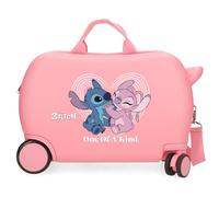 Disney Stitch One of A Kind Luggage - Bagaglio per ragazzi, bagaglio a mano unico nel suo genere con lucchetto a combinazione laterale e 4 ruote, realizzato in ABS, un materiale rigido e leggero.