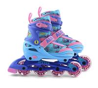 DISNEY Stitch pattini a rotelle per bambine 3in1, regolabili, ruote illuminate a LED, per imparare a guidare (blu, 30-33 EU)