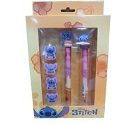 Disney Lilo e Stitch Mix-Confezione di Penna a Gel Cancellabile + Matita Eterna + 4 Gomme, Giallo, 14 x 23 cm