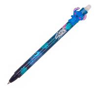 DISNEY Stitch Penna gel con design casuale, penna automatica cancellabile, inchiostro blu, ufficio, scuola 0,7mm (E)