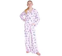 Disney Stitch Pigiama Bambina - Pigiama Ragazza 7-14 Anni Lungo con Bottoni - Gadget Stitch Regalo per Bambine (Rosa, 11-12 Anni)