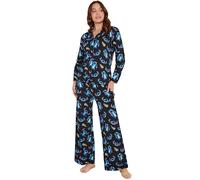 Disney Stitch Pigiama Donna e Adolescenti, Set da 2 Pezzi, Carino Abbigliamento da Casa con Tasche Laterali, Regali per Lei (M, Nero Stitch)
