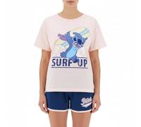 Disney Stitch Pigiama per Ragazze, Set da 2 Pezzi con Maglietta e Pantaloncini Motivo 'Surf Up' per Bambina, Taglie 10 a 16 Anni