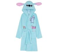 Disney Stitch Pile Accappatoio Bambina con Cappuccio e Tasche - Regalo Ragazza (Blu, 13-14 Anni)