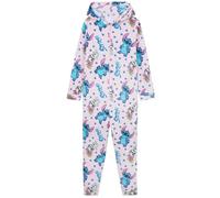 Disney Stitch Pile Pigiami Interi con Cappuccio Bambina, Accogliente Pigiama Set (Multi Stitch, 5-6 Anni)